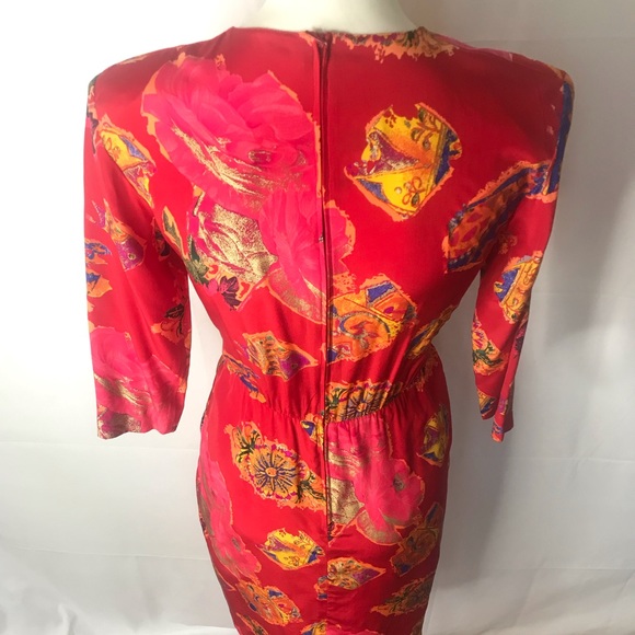 Vintage Louis Féraud silk dress size 6 Germany - Picture 10 of 15